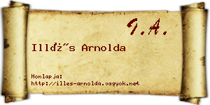 Illés Arnolda névjegykártya